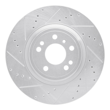 R1 Concepts R1 12-18 Mercedes-Benz ML350 Front Left Drilled & Slotted Silver Brake Rotor