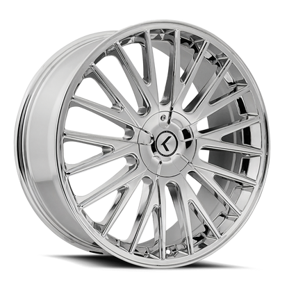 Kraze Wheels Kraze KR185 Double Down 17x8 / 5x108/114.3 BP / 38mm Offset / 73mm Hub Chrome Wheel