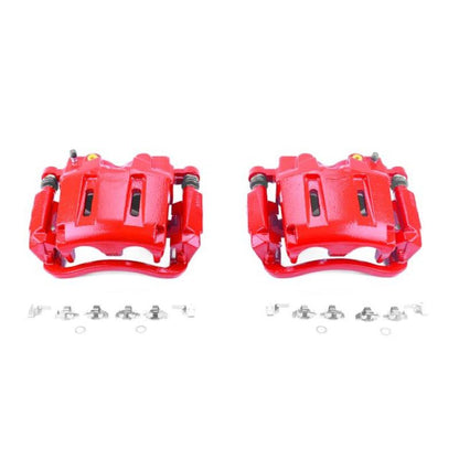 PowerStop Power Stop 05-12 Ford F-250 Super Duty Front Red Calipers w/Brackets - Pair