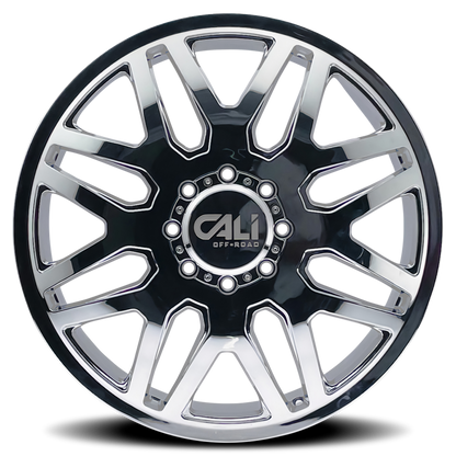 Cali Off-Road 9115D Invader Dually 24x8.25 / 8x200 BP / 115mm Offset / 142mm Hub Chrome Wheel