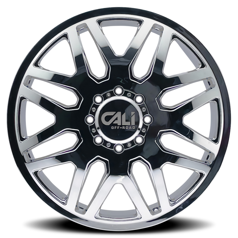 Cali Off-Road 9115D Invader Dually 24x8.25 / 8x210 BP / 115mm Offset / 154.2mm Hub Chrome Wheel