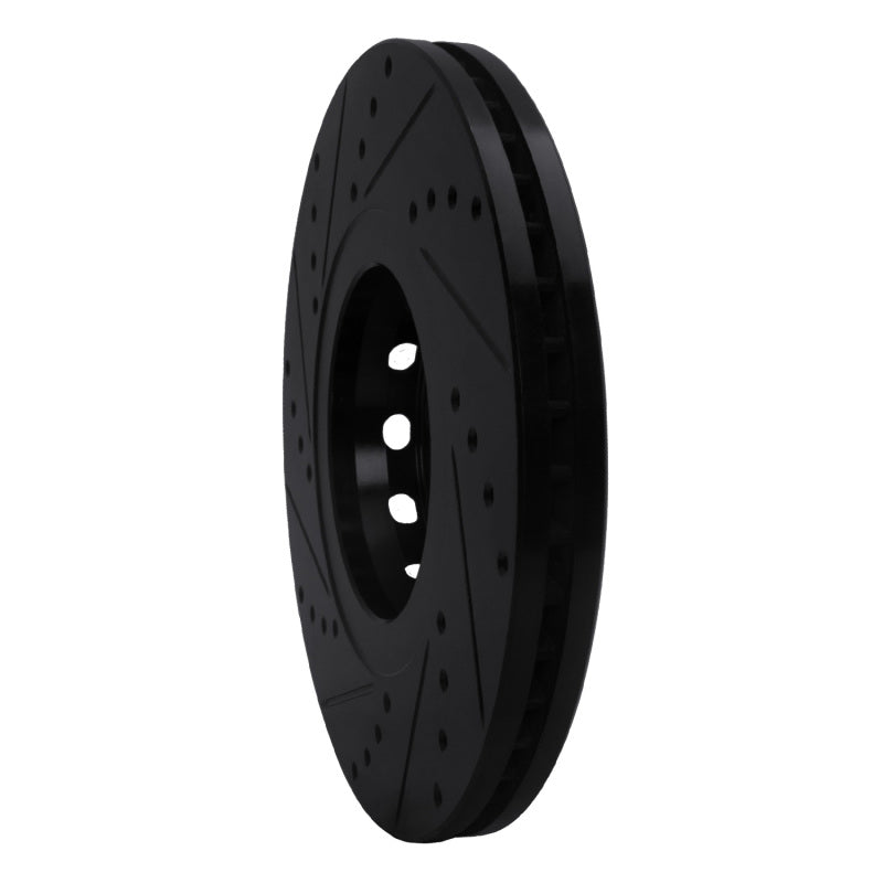 R1 Concepts R1 02-05 Volkswagen Passat (USA/Canada) Front Right Drilled & Slotted Black Brake Rotor