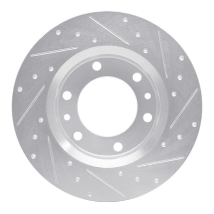 R1 Concepts R1 81-85 Toyota 4Runner Front Left Drilled & Slotted Silver Brake Rotor
