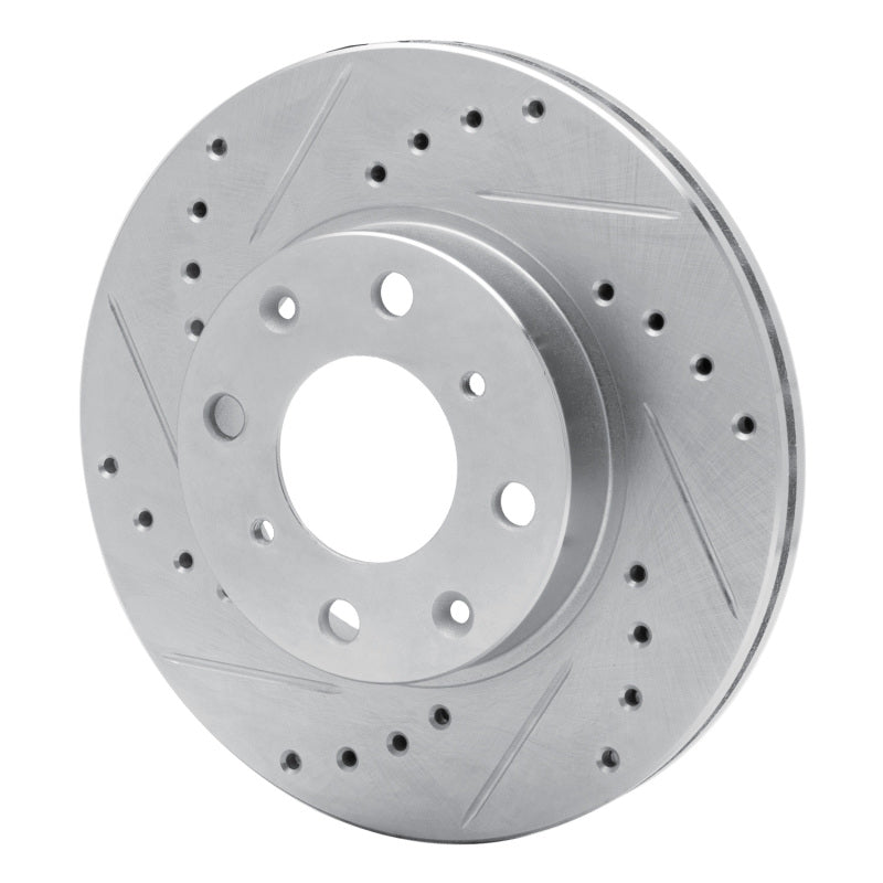 R1 Concepts R1 86-91 Acura Integra Front Left Drilled & Slotted Silver Brake Rotor