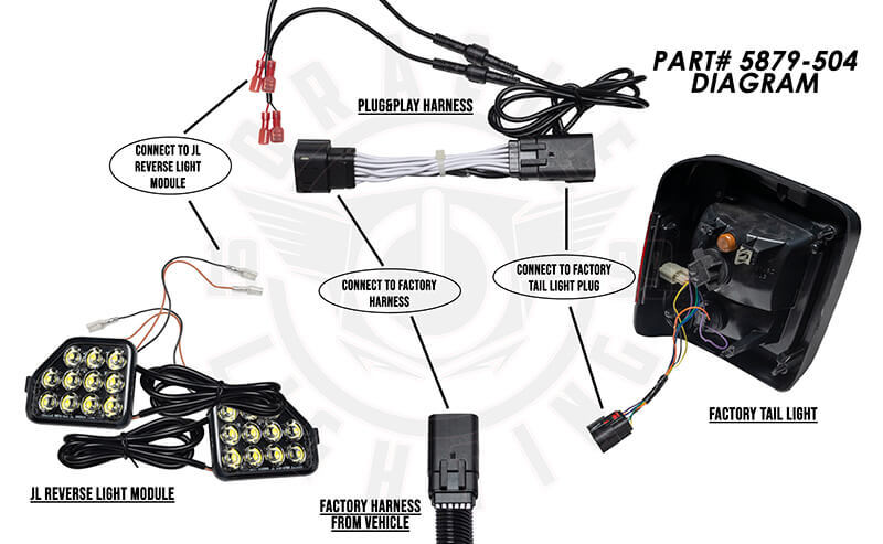 ORACLE Lighting Oracle Plug & Play Wiring Adapter for Jeep Wrangler JL Reverse Lights