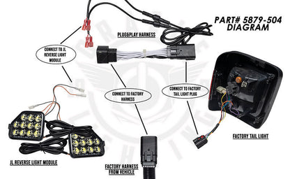 ORACLE Lighting Oracle Plug & Play Wiring Adapter for Jeep Wrangler JL Reverse Lights