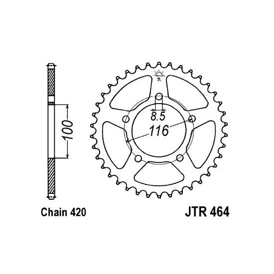 JT JTR464,48 Chain Sprocket