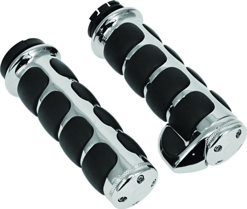 Kuryakyn ISO Grips With Throttle Boss Dual Cable Chrome