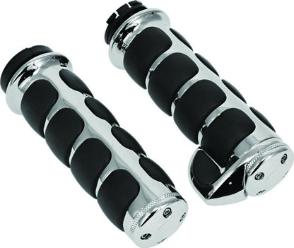Kuryakyn ISO Grips With Throttle Boss Dual Cable Chrome