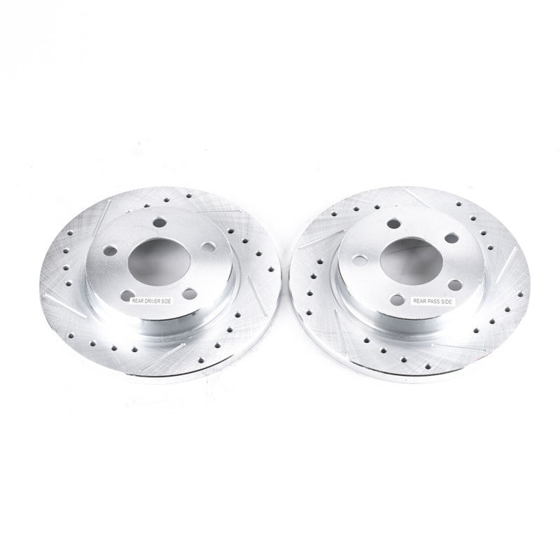 PowerStop Power Stop 93-05 Ford Taurus Rear Evolution Drilled & Slotted Rotors - Pair