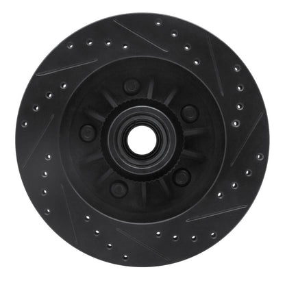 R1 Concepts R1 97-00 Ford Expedition Front Left Drilled & Slotted Black Brake Rotor