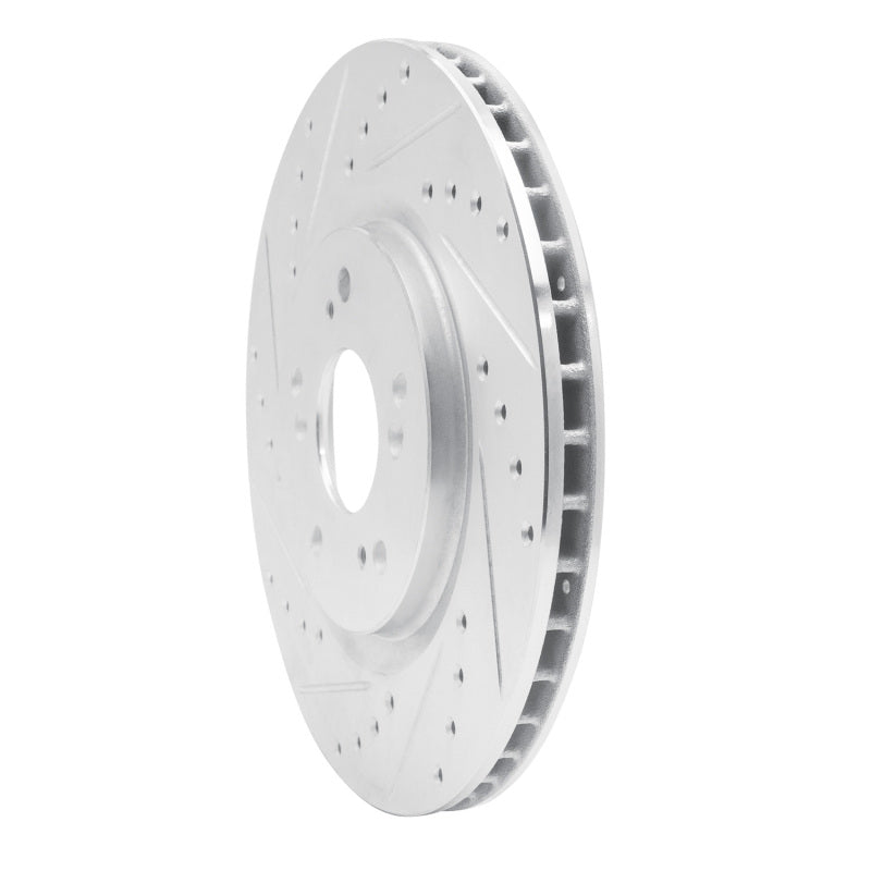 R1 Concepts R1 97-05 Acura NSX Rear Left Drilled & Slotted Silver Brake Rotor
