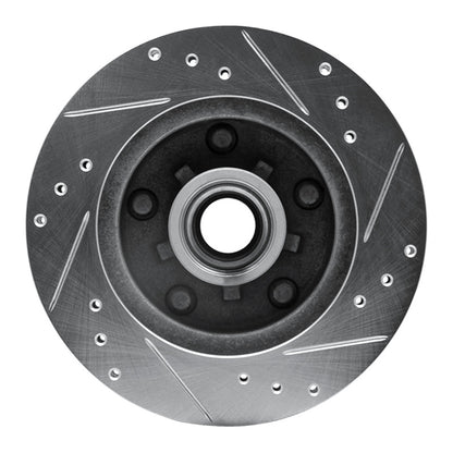 R1 Concepts R1 79-81 Buick Century Front Left Drilled & Slotted Silver Brake Rotor