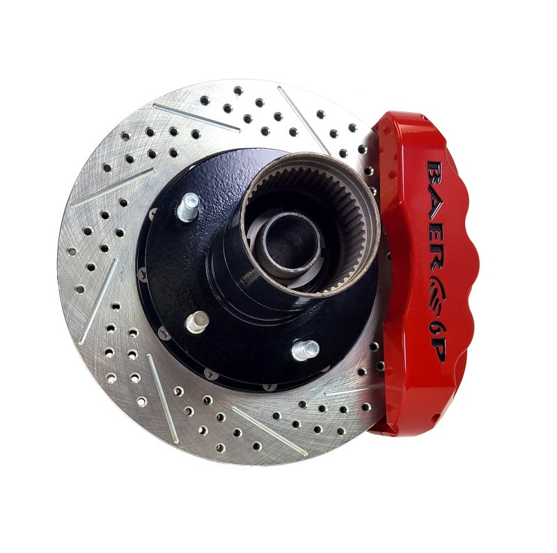 Baer Brakes 66-74 Ford Bronco 11.9in Pro+ Front Brake Kit-Red-
