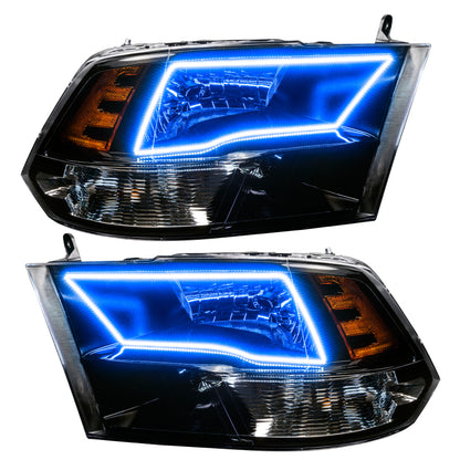 ORACLE Lighting Oracle 09-17 RAM 1500 TRX Quad Pre-Assembled Headlights Blk Housing - w/ BC1 Controller