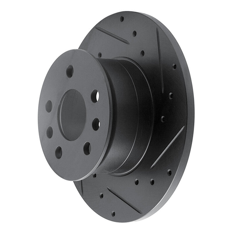 R1 Concepts R1 72-78 Volkswagen Type 2 Front Right Drilled & Slotted Black Brake Rotor