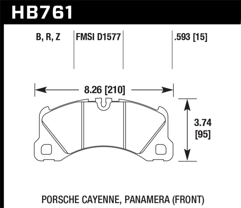 Hawk Performance Hawk 10-13 Porsche Panamera / 15-17 Porsche Macan Turbo HPS 5.0 Front Brake Pads