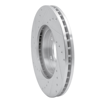 R1 Concepts R1 99-04 Acura RL Front Right Drilled & Slotted Silver Brake Rotor
