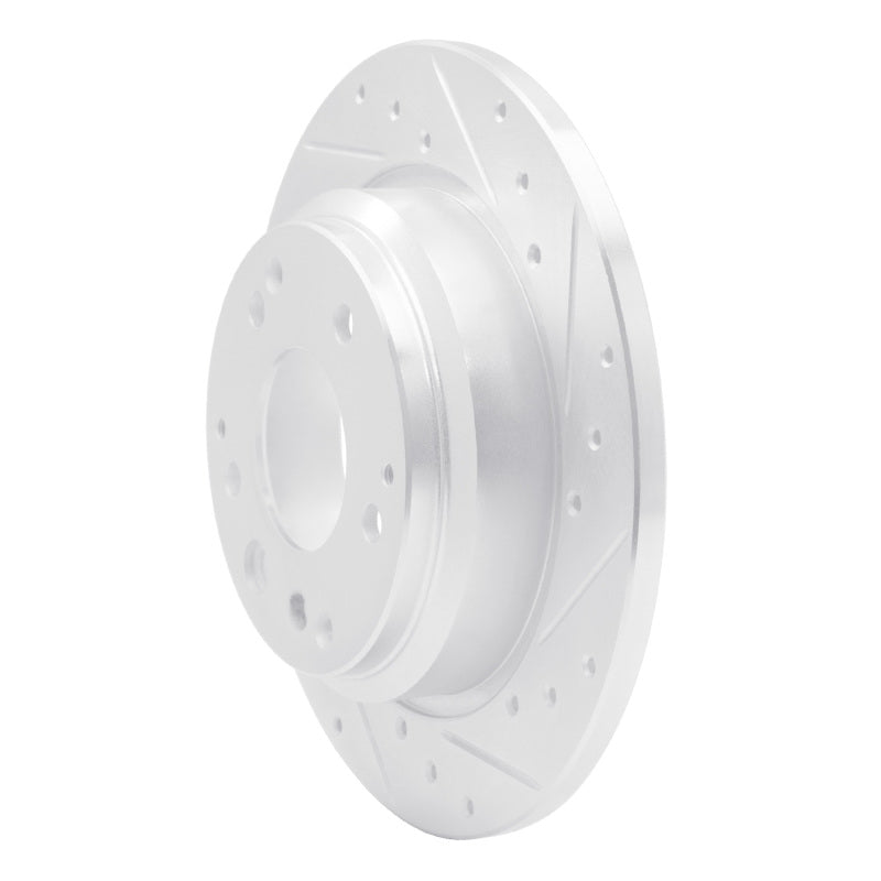 R1 Concepts R1 99-01 Acura RL Rear Right Drilled & Slotted Silver Brake Rotor