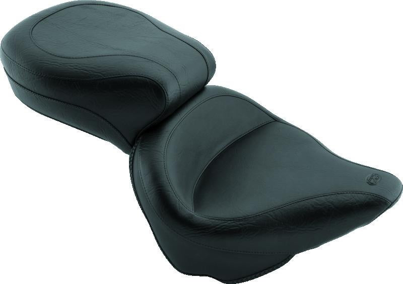 Mustang Motorcycle Mustang 84-06 Harley Standard Rear Tire Wide Touring 1PC Seat - Black