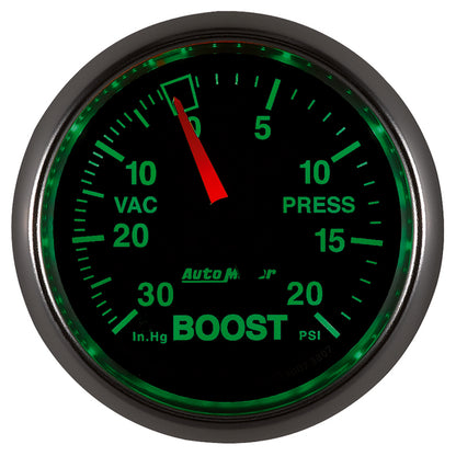 Autometer GS 52mm 30 in Hg/20 psi Mechanical Vacuum/Boost Gauge