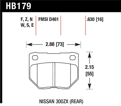 Hawk Performance Hawk 06-07 WRX Performance Ceramic Street Rear Brake Pads