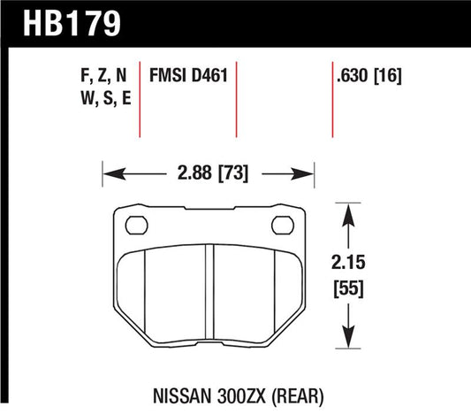 Hawk Performance Hawk 06-07 WRX Performance Ceramic Street Rear Brake Pads