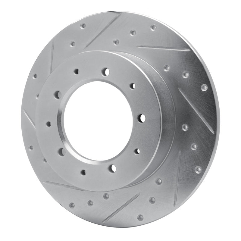 R1 Concepts R1 74-16 Land Rover Range Rover Rear Left Drilled & Slotted Silver Brake Rotor