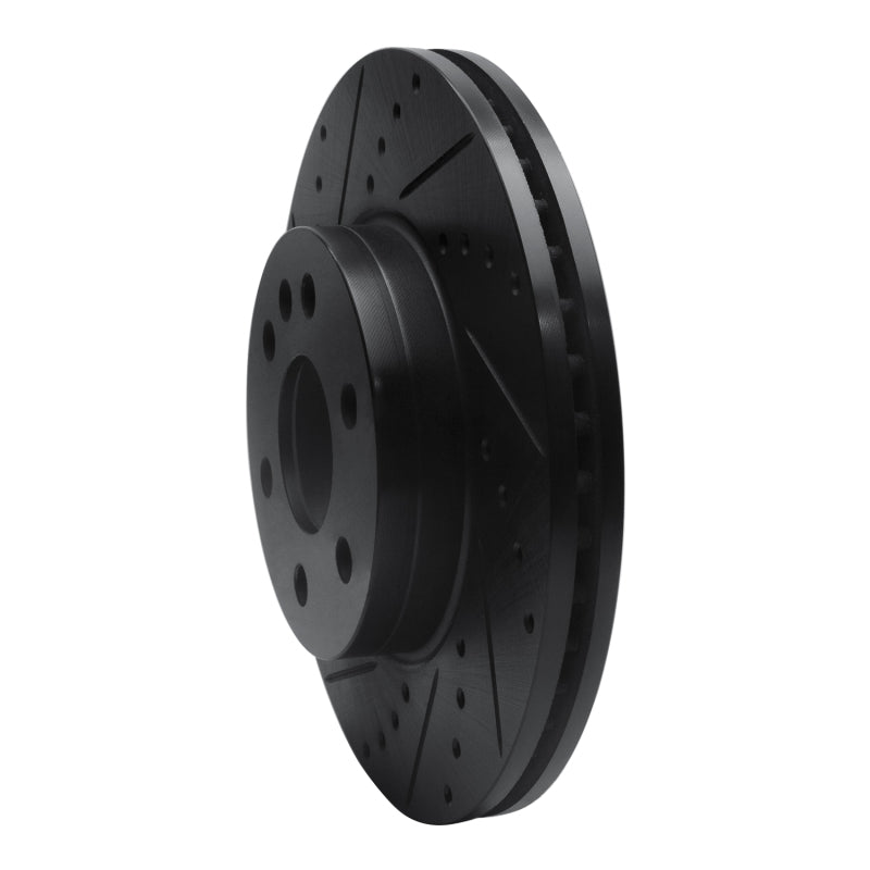 R1 Concepts R1 15-20 Chevrolet Colorado Front Left Drilled & Slotted Black Brake Rotor