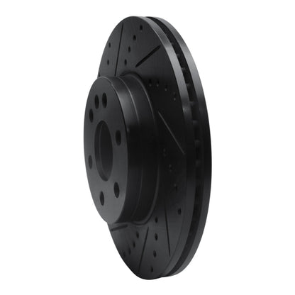 R1 Concepts R1 15-20 Chevrolet Colorado Front Left Drilled & Slotted Black Brake Rotor
