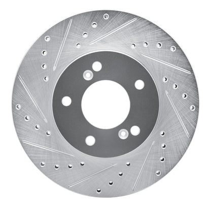 R1 Concepts R1 91-01 Acura Legend Front Left Drilled & Slotted Silver Brake Rotor