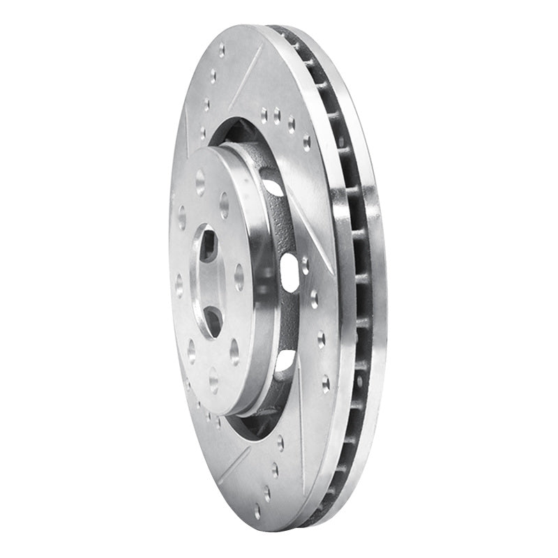 R1 Concepts R1 04-17 Chevrolet AVEO (USA/Canada) Front Left Drilled & Slotted Silver Brake Rotor