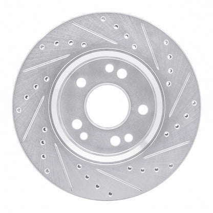 R1 Concepts R1 90-92 Mercedes-Benz 300E Front Left Drilled & Slotted Silver Brake Rotor