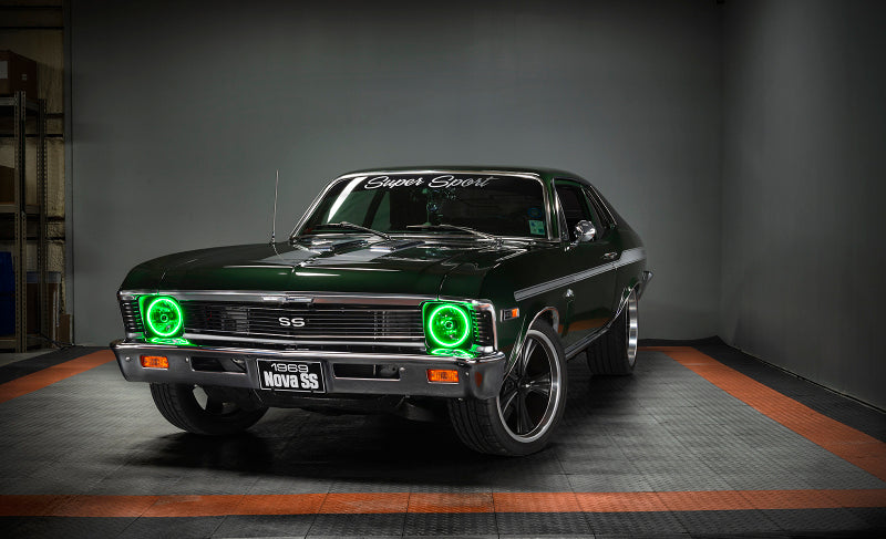 ORACLE Lighting Oracle Pre-Installed Lights 7 IN. Sealed Beam - Green Halo