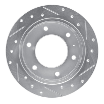 R1 Concepts R1 88-95 Isuzu AMIGO Rear Left Drilled & Slotted Silver Brake Rotor