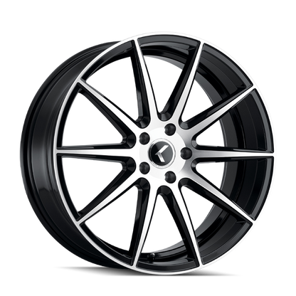 Kraze Wheels Kraze KR194 Cosmos 18x8 / 5x114.3 BP / 40mm Offset / 72.62mm Hub Gloss Black Machined Wheel