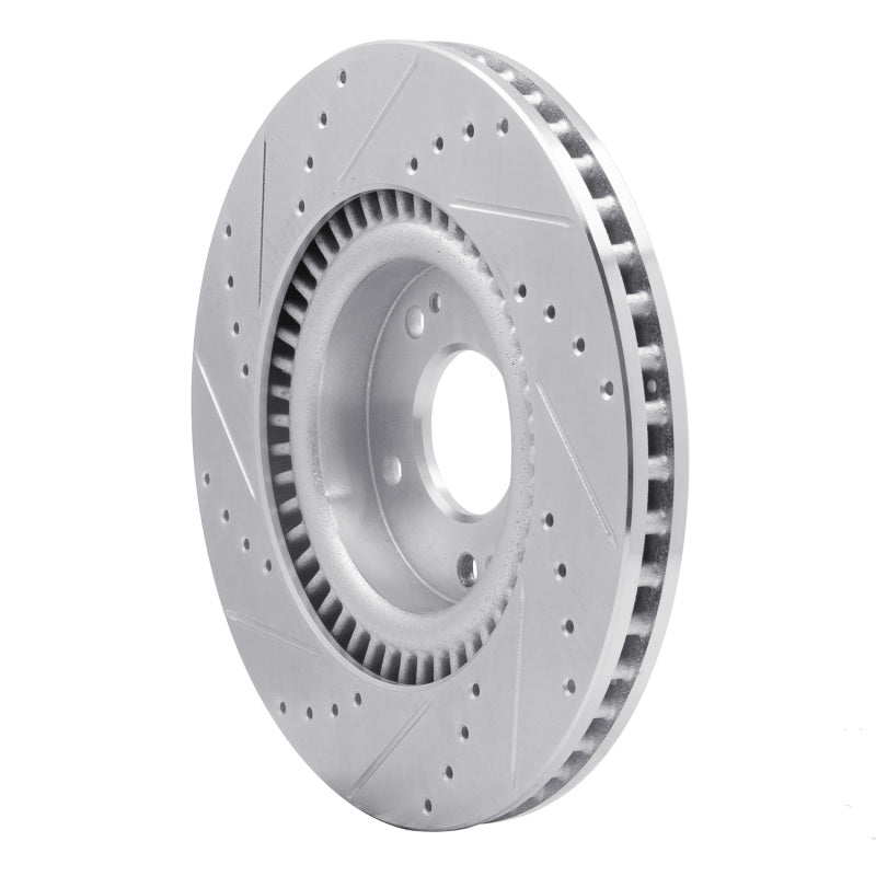 R1 Concepts R1 11-25 Hyundai SONATA Front Right Drilled & Slotted Silver Brake Rotor