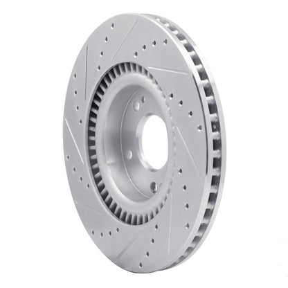 R1 Concepts R1 11-25 Hyundai SONATA Front Right Drilled & Slotted Silver Brake Rotor