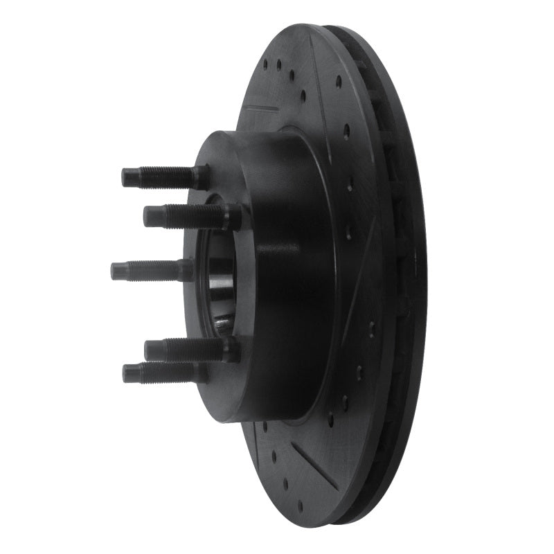 R1 Concepts R1 93-94 Ford Explorer Front Right Drilled & Slotted Black Brake Rotor