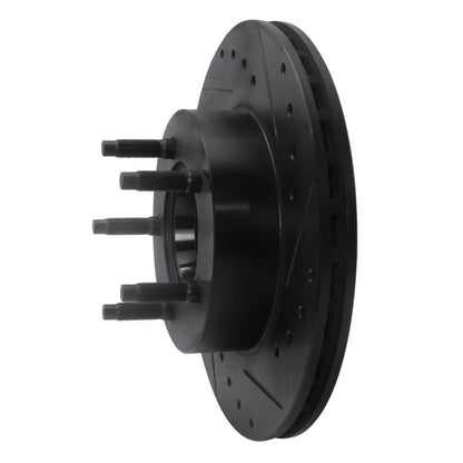 R1 Concepts R1 93-94 Ford Explorer Front Right Drilled & Slotted Black Brake Rotor