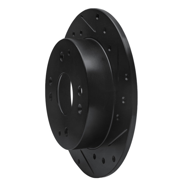 R1 Concepts R1 98-02 Acura CL Rear Right Drilled & Slotted Black Brake Rotor