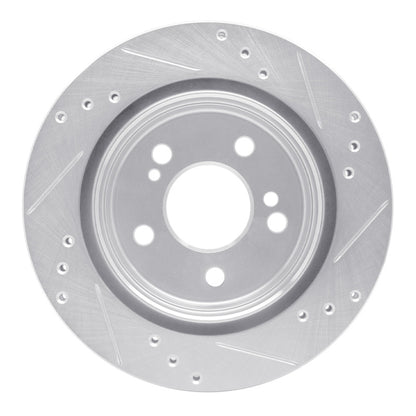R1 Concepts R1 92-95 Mercedes-Benz E420 Rear Left Drilled & Slotted Silver Brake Rotor