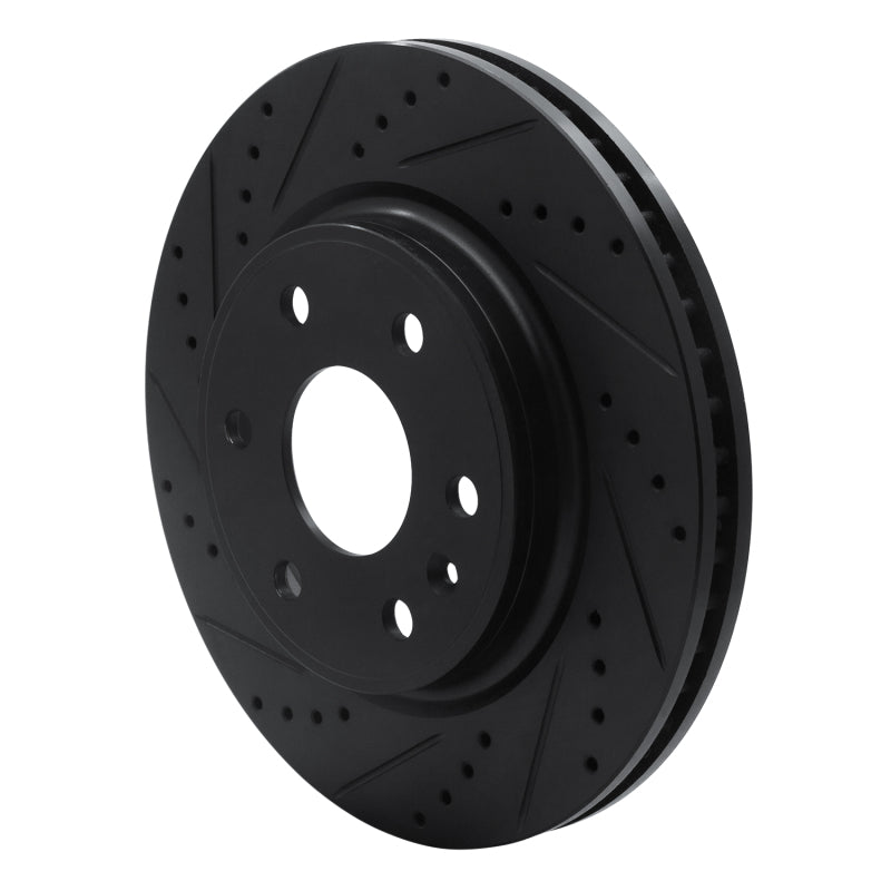 R1 Concepts R1 07-17 Buick Enclave Front Left Drilled & Slotted Black Brake Rotor