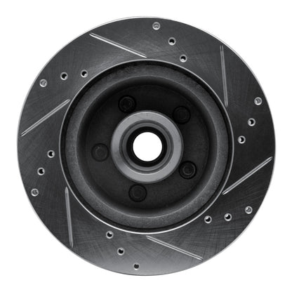 R1 Concepts R1 70-72 Ford Country Squire Front Left Drilled & Slotted Silver Brake Rotor