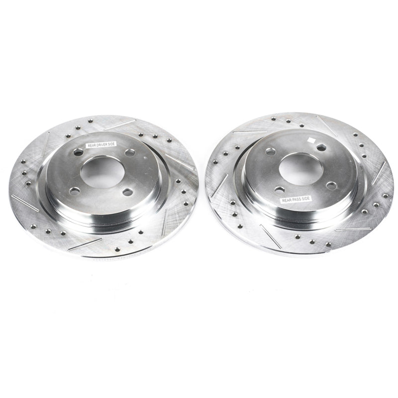 PowerStop Power Stop 02-04 Ford Focus Rear Evolution Drilled & Slotted Rotors - Pair