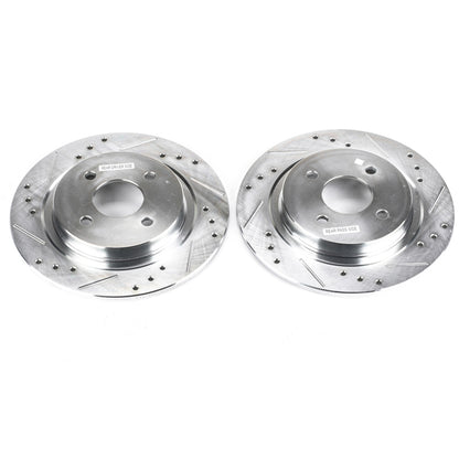 PowerStop Power Stop 02-04 Ford Focus Rear Evolution Drilled & Slotted Rotors - Pair