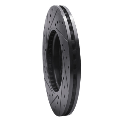 R1 Concepts R1 16-21 Buick Regal Sportback Front Right Drilled & Slotted Black Brake Rotor