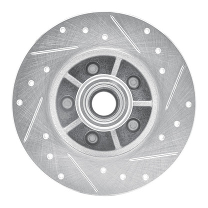 R1 Concepts R1 1984-1987 Pontiac Fiero Front Left Drilled & Slotted Silver Brake Rotor