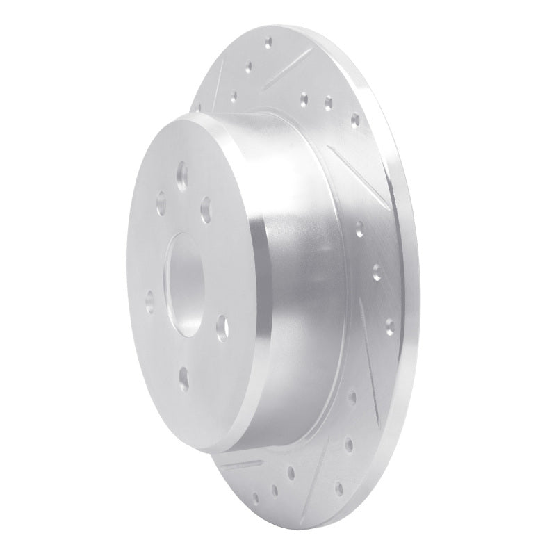 R1 Concepts R1 98-10 Lexus GS430 Rear Left Drilled & Slotted Silver Brake Rotor