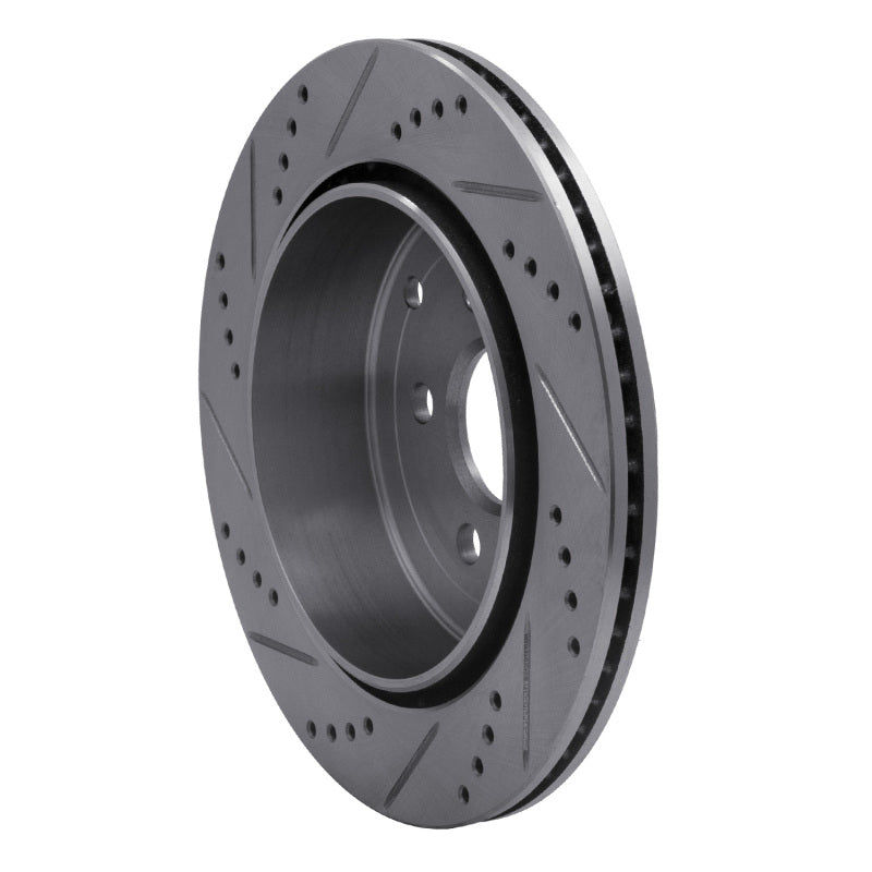 R1 Concepts R1 08-12 Land Rover LR2 Rear Right Drilled & Slotted Silver Brake Rotor